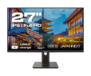 JAPANNEXT JN-IPS27FHDR-C65W-HSP 27" FHD LED Czarny - Monitory - miniaturka - grafika 1