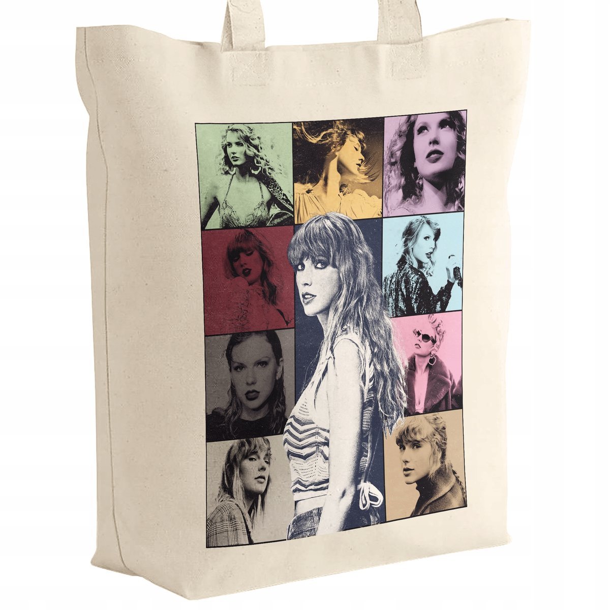 Torba bawełniana na zakupy 42x38 z dnem Taylor Swift The Eras Tour