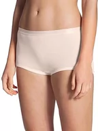 Spodnie damskie - Calida Damskie spodnie True Confidence z żywej wełny i jedwabiu z włókien naturalnych, jasna ko?? s?oniowa, 48 - miniaturka - grafika 1