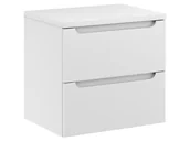 Szafki łazienkowe - Szafka Wisząca Z Blatem ETH 50 cm - Biały Mat - miniaturka - grafika 1