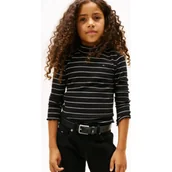 Bluzy dla dziewczynek - Tommy Hilfiger Półgolf | Slim Fit - miniaturka - grafika 1