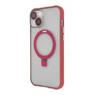 Etui i futerały do telefonów - Etui TECTO SHIELD Ring Secure Mag do Apple iPhone 15 Przezroczysto-czerwony - miniaturka - grafika 1