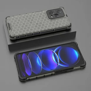 Honeycomb etui do Xiaomi Redmi Note 12 Pro+ pancerny hybrydowy pokrowiec czarne - Etui i futerały do telefonów - miniaturka - grafika 3
