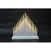 Ozdoby bożonarodzeniowe - Świecznik świąteczny ciepły biały sieciowy 33 diody LED - miniaturka - grafika 1