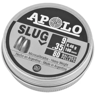 Śrut Apolo Slug 100 9 mm, 80 szt. 6.48g/100.0gr (19308) - Amunicja do wiatrówek - miniaturka - grafika 1