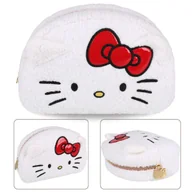 Kosmetyczki, organizery i kuferki - Hello Kitty Biała kosmetyczka podróźna, pluszowa, pojemna 22x15x7cm - miniaturka - grafika 1