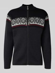 Kurtka z dzianiny z wełny ze stójką i zamkiem błyskawicznym - Swetry męskie - miniaturka - grafika 1