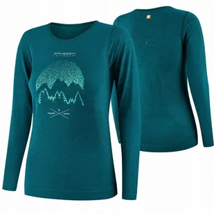 LS1415W Koszulka damska z długim rękawem OUTDOOR WOOL PRO zielony S - GÓRY 13 - Koszulki sportowe damskie - miniaturka - grafika 1