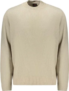 Beżowy bawełniany sweter męski Hugo Boss w eleganckim stylu - XL - Swetry męskie - miniaturka - grafika 1
