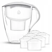 Dzbanki filtrujące - Dzbanek Dafi Omega biały 4 l manualny 6 xUnimax - miniaturka - grafika 1