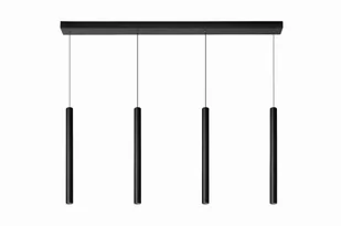 Lucide LORENZ Czarna LED ściemnialna 4x4W 3000K Lampa wisząca 74403/04/30 - Lampy sufitowe - miniaturka - grafika 1