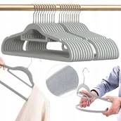 Wieszaki do szafy - Wieszaki Welurowe Na Ubrania odzieżowe do szafy Aksamit Premium 20szt - miniaturka - grafika 1