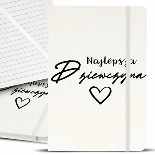 Notes Notatnik A5 Biały NAJLEPSZA DZIEWCZYNA Wzory - Notesy i bloczki - miniaturka - grafika 1