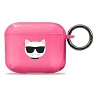 Akcesoria do słuchawek - Apple Karl Lagerfeld Etui Karl Lagerfeld KLA3UCHFP AirPods 3 cover różowy/pink Choupette KLD572PNK - miniaturka - grafika 1
