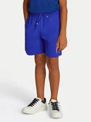 Spodenki damskie - Tommy Hilfiger Szorty sportowe Graphic KB0KB09477 Niebieski Regular Fit - miniaturka - grafika 1