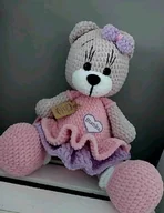 Maskotki i pluszaki - Miś wykonany na szydełku - miniaturka - grafika 1