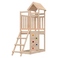Place zabaw - Plac zabaw do ogrodu, 52,5x110,5x214 cm, lite drewno sosnowe Lumarko! - miniaturka - grafika 1