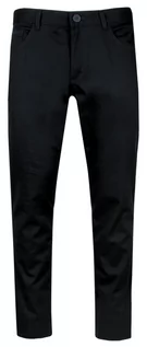 Spodnie męskie - Spodnie Garniturowe, Męskie, Czarne z Granatowymi Przeszyciami, Wizytowe -CASINO - Casino - grafika 1