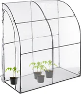 Szklarnie ogrodowe - relaxdays Szklarnia Walk-in do pomidorów z folią - miniaturka - grafika 1