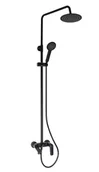 Zestawy prysznicowe - Deante Coriander Zestaw prysznicowy natynkowy z deszczownicą czarny NAC_N1JM - miniaturka - grafika 1