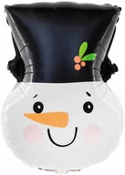 Ozdoby bożonarodzeniowe - Balon foliowy Bałwanek - 61 x 45 cm - 1 szt. - miniaturka - grafika 1