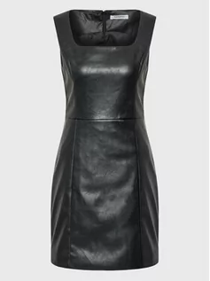 Sukienki - Glamorous Sukienka z imitacji skóry TM0685 Czarny Regular Fit - grafika 1