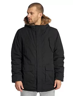 Kurtki męskie - Urban Classics Męska kurtka z kapturem Faux Fur Parka, czarny (Black 00007), XL - grafika 1