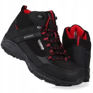 Buty sportowe męskie - Buty męskie Dk Predator 1751 Blk Red M Softshell Wodoodporne - miniaturka - grafika 1