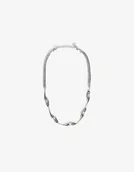 Naszyjniki męskie - Bershka Łańcuch Stalowy Poza Rdzeniem Mężczyzna Srebrny - miniaturka - grafika 1