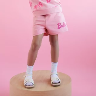 Spodnie i spodenki dla dziewczynek - Sinsay - Szorty Barbie - Różowy - grafika 1