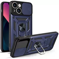 Etui i futerały do telefonów - Hurtel Hybrid Armor Camshield etui iPhone 13 pancerny pokrowiec z osłoną na aparat niebieskie - miniaturka - grafika 1