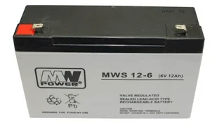 MW Power Akumulator AGM MWP MWS 12-6 (6V 12Ah) - Baterie do zasilaczy awaryjnych UPS - miniaturka - grafika 4