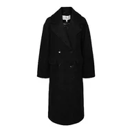Płaszcze damskie - YAS Damski płaszcz wełniany YASMILA LS Wool Mix Coat S. NOOS, czarny, S, czarny, S - miniaturka - grafika 1