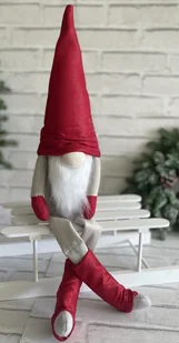 SKRZAT ŚWIĄTECZNY SIEDZĄCY GNOM HAND MADE - Ozdoby bożonarodzeniowe - miniaturka - grafika 1