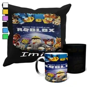 Gadżety dla niej i dla niego - ZESTAW KUBEK MAGICZNY + POSZEWKA Z PODUSZKĄ- ROBLOX GRY PREZENT + IMIĘ - miniaturka - grafika 1