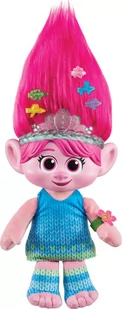 Pluszowa lalka Poppy wydaje dźwięki interaktywna zabawka licencyjna z filmu Trolle 3 idealny prezent dla dzieci 3+ - Lalki dla dziewczynek - miniaturka - grafika 1