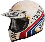 Kaski motocyklowe - PREMIER HELMET MX BTR 8 BM, biały/czerwony/niebieski, L - miniaturka - grafika 1