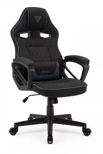 Fotel SENSE7 Knight materiałowy czarno-niebieski - Fotele gamingowe - miniaturka - grafika 1