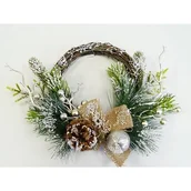 Ozdoby bożonarodzeniowe - Stroik ośnieżony 20 x 37 cm - miniaturka - grafika 1