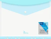 Długopisy - KOPERTA PP NA ZATRZASK Z PERFORACJĄ A4 NIEBIESKA TETIS - miniaturka - grafika 1