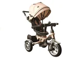 Rowerki trójkołowe - LEANToys, rower trójkołowy PRO600, kremowy - miniaturka - grafika 1