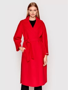 Płaszcze damskie - Marella Płaszcz wełniany Heidi 30110121 Czerwony Straight Fit 42 - grafika 1