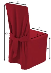 Dekoria Sukienka na krzesło czerwony 45 × 94 cm Etna 580-705-60 - Pokrowce na meble - miniaturka - grafika 1