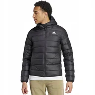 Kurtki męskie - Kurtka męska adidas Essentials Light Down Hooded czarna HZ5723 2XL - miniaturka - grafika 1