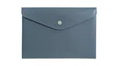 Teczki i skoroszyty - Teczka kopertowa koperta na zatrzask A5 PP szara soft touch BIURFOL - miniaturka - grafika 1