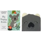 Kosmetyki kąpielowe dla dzieci - Almara Soap For Kids My Happy Koala mydło robione ręcznie o zapachu malin dla dzieci 100 g - miniaturka - grafika 1