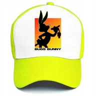 Czapki i chusty sportowe męskie - Czapka z Daszkiem BUGS BUNNY Dla Fana Kreskówek Wzory Biało Żółta - miniaturka - grafika 1