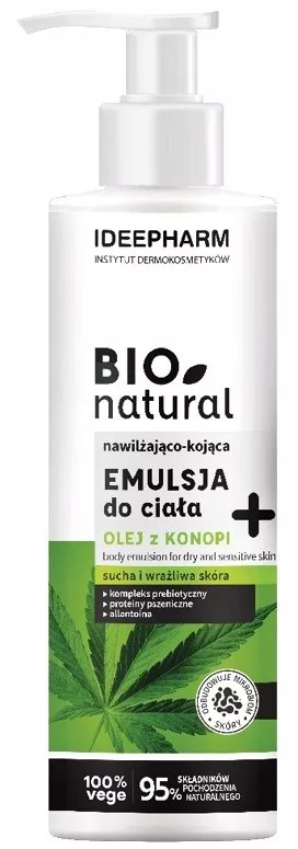 Ideepharm INSTYTUT DERMOKOSMETYKÓW SP. Z O.O. BIO natural emulsja do ciała nawilżająco-kojąca do skóry suchej i wrażliwej 400 ml 7085316