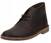 Botki męskie - Clarks Męskie Trzewiki Skórzane Brązowe Sznuroane 42,5 1Jwb - miniaturka - grafika 1