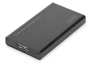 DIGITUS Digitus Externes SSD, USB 3.0  mSATA, obudowa aluminiowa, chipset koperty: asm1153e, czarny DA-71112 - Obudowy i kieszenie na dyski twarde - miniaturka - grafika 1
